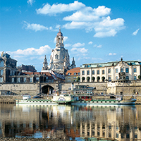 Dresden, Terrassenufer mit Frauenkirche